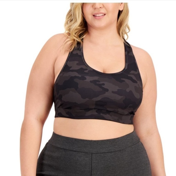 ID Ideology Plus Size Camo Print Medium Impact Sports Bra - Picture 4 of 8